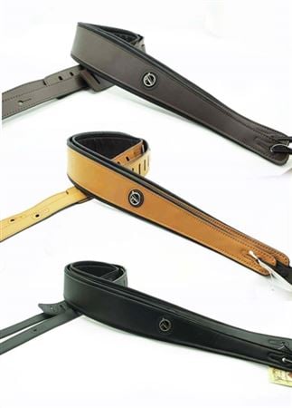 Vorson Standard Leather Padded Guitar Strap Front View
