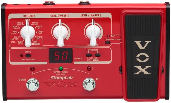 Vox StompLab IIB Modeling Bass Guitar Effects Pedal Front View