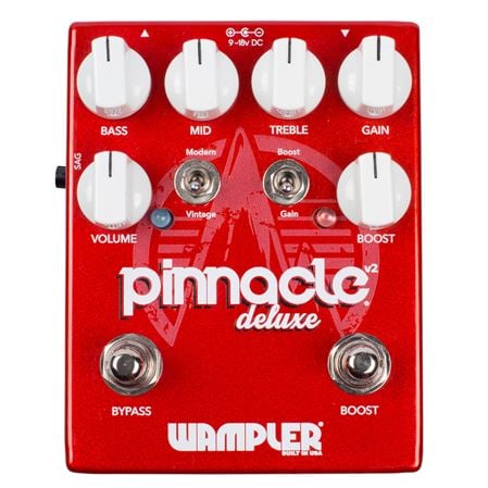 Wampler Pinnacle Deluxe V2 Distortion Pedal Front View