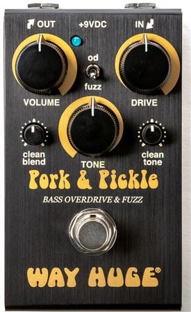 Way Huge Pork and Pickle Smalls Bass OD Fuzz Pedal Front View
