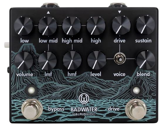 Walrus Audio Badwater Bass Preamp DI Pedal Front View