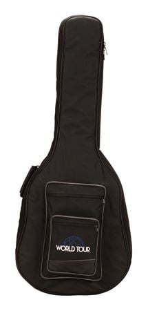 World Tour Deluxe 20mm Dreadnought Acoustic Guitar Gig Bag Body Angled View