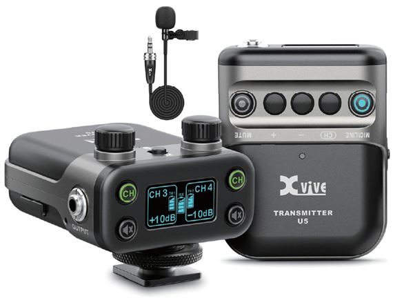 Xvive U5 Digital Wireless Lavalier Camera Microphone System