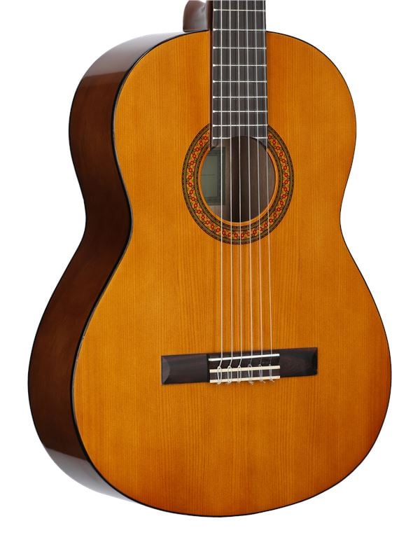 Yamaha C40 Classical Acoustic Guitar Package Body Angled View