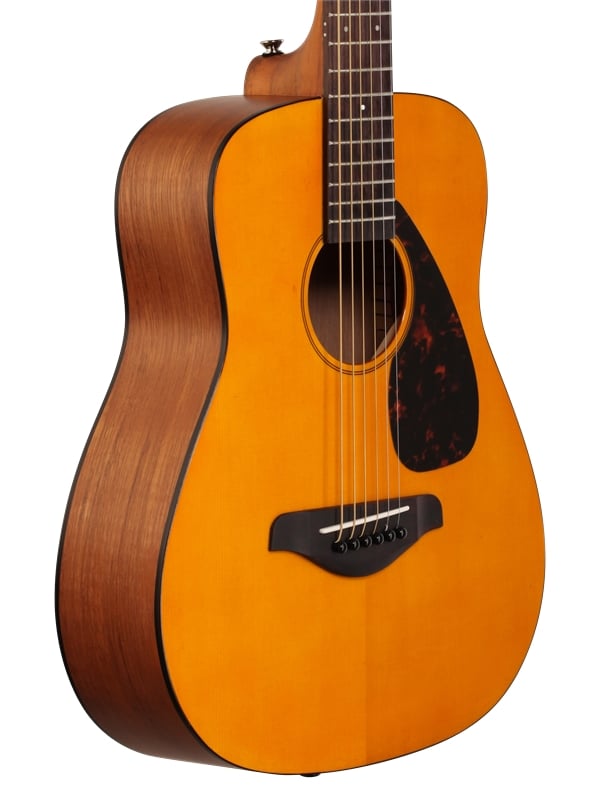 Yamaha FG JR1 3/4 Size Acoustic Guitar with Gig Bag Body Angled View