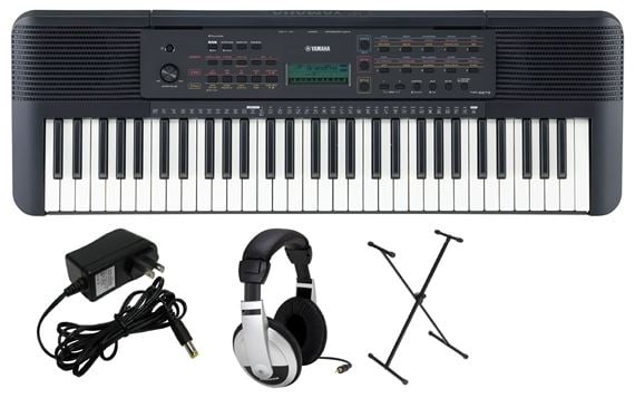 Yamaha PSRE273 Premium Keyboard Package Front View