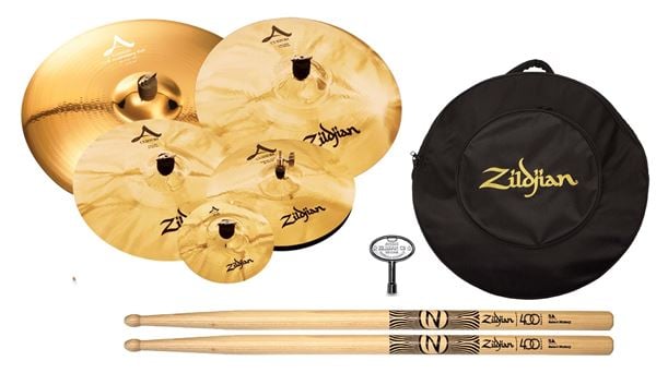 Zildjian ACP120 A Custom Cymbal Set with 10" Splash 400th Anniversary Pak Front View