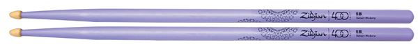 Zildjian Limited Edition 400th Anniversary 5BW Acorn Purple Drumsticks Front View