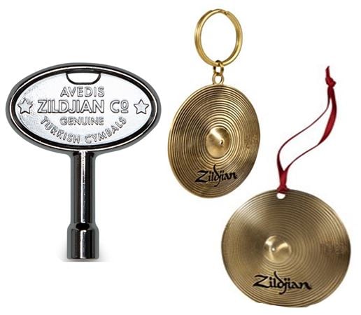 Zildjian Gift Pack Z Drum Key Key Chain and Ornament Front View