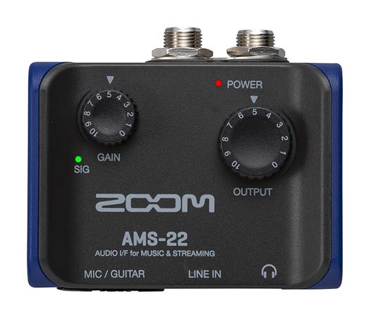 Zoom AMS-22 USB Audio Interface Front View