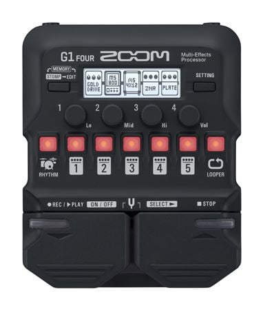 Zoom G1 FOUR Multi-Effects Guitar Processor Pedal Front View