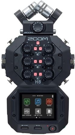 Zoom H8 Handy Portable Digital Recorder Front View