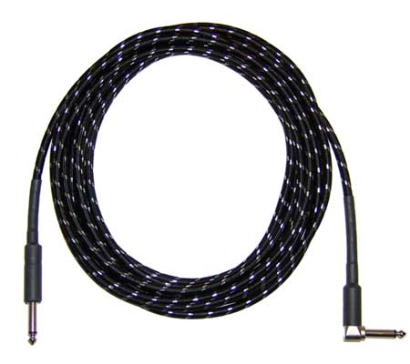 CBI BR10 Braided Guitar Instrument Cable One Angled End