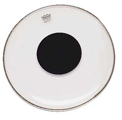 Remo Controlled Sound Drum Heads with Black Dot Front View