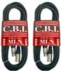 CBI MLN Microphone Cable 3 Foot 2 Pack Front View