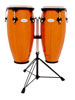 Toca 2300 Synergy Wood Conga Set With Stand Amber Front View