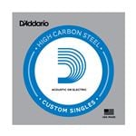 DAddario Plain Steel Single Acoustic or Electric Guitar String Front View