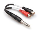 Hosa Stereo Breakout 1/4 Inch TRS to Dual RCA Female