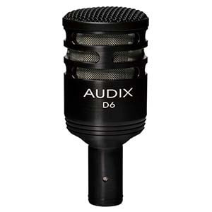Audix D6B Large Diaphragm Cardioid Dynamic Kick Drum Microphone Black