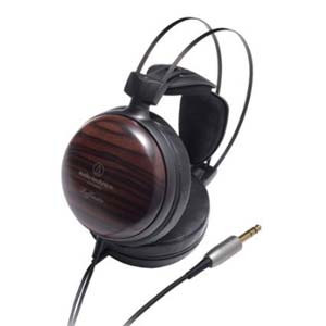 Audio-Technica ATHW5000 Audiophile Striped Ebony Wooden Headphones