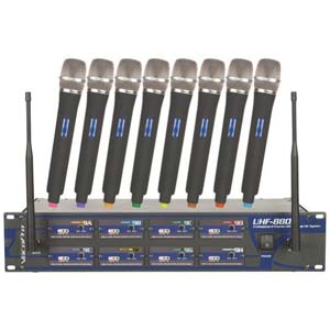 VocoPro UHF8800 8 Channel UHF Wireless Mic System with Bag