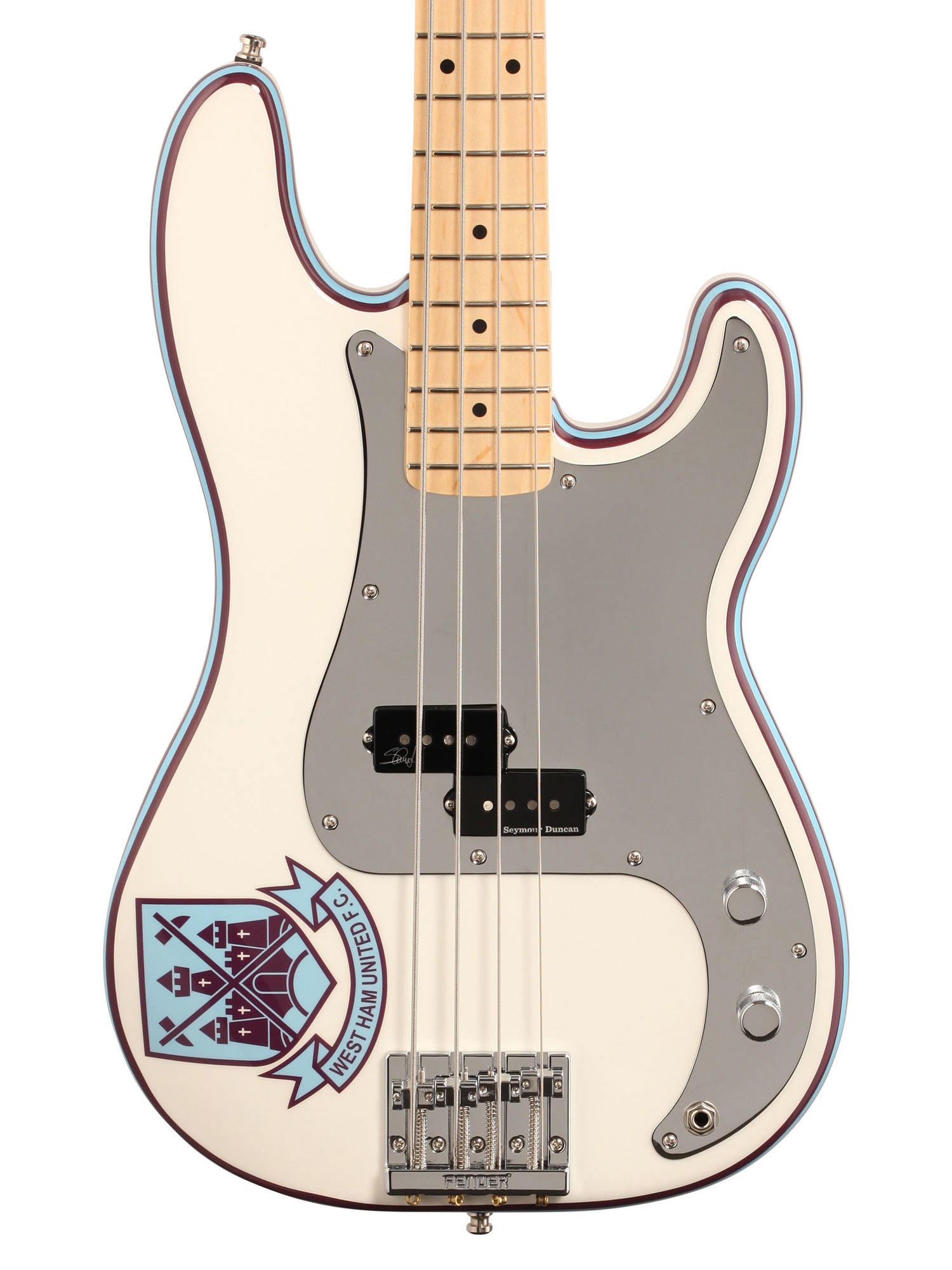 Fender Steve Harris P Bass Olympic White W/B
