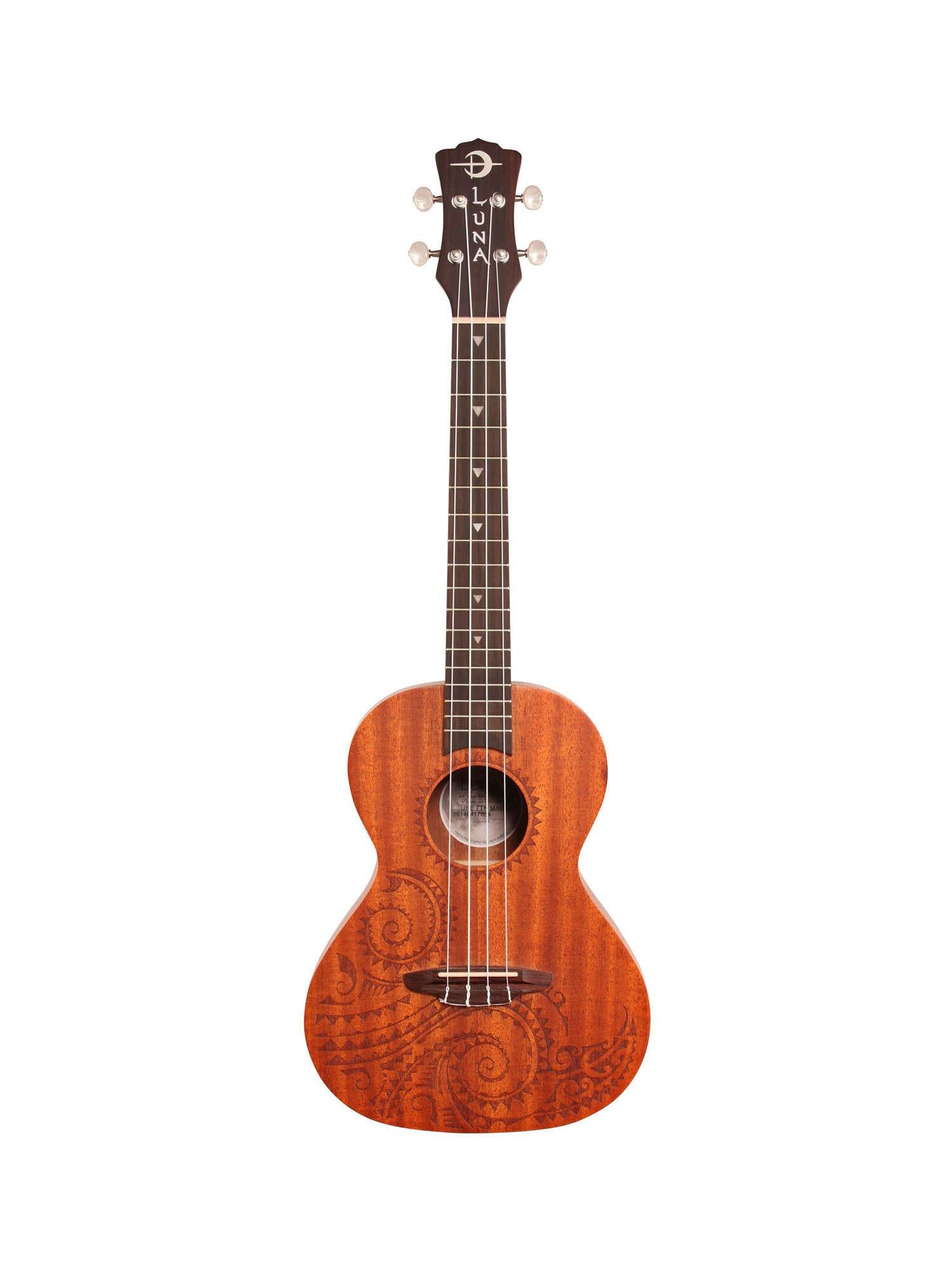 Luna Tattoo Tenor Mahogany Ukulele with Gigbag