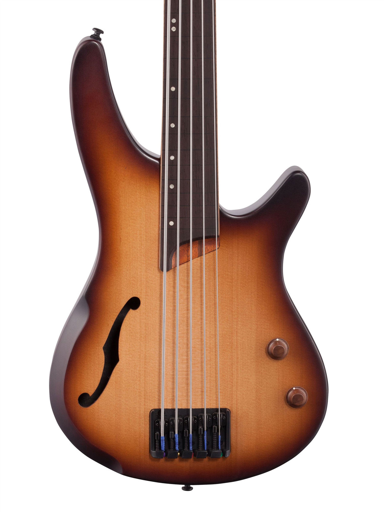 Ibanez Bass Workshop SRH505F Fretless Bass Natural Brown Burst Flat