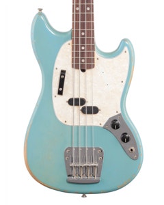 Fender JMJ Road Worn Mustang Bass Daphne Blue with Gig Bag