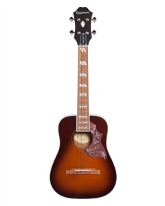 Epiphone Hummingbird Tenor Uke Acoustic Electric Tobacco Sunburst W/B