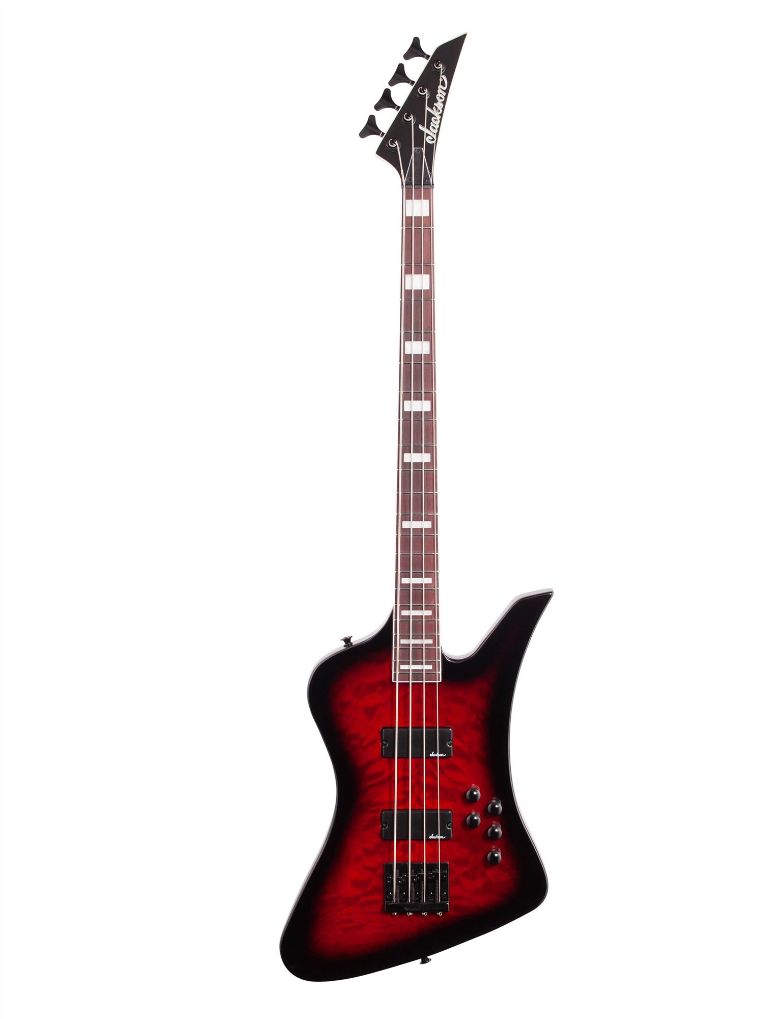 Jackson JS3Q Kelly Bird Bass Amaranth Fingerboard Trans Red Burst