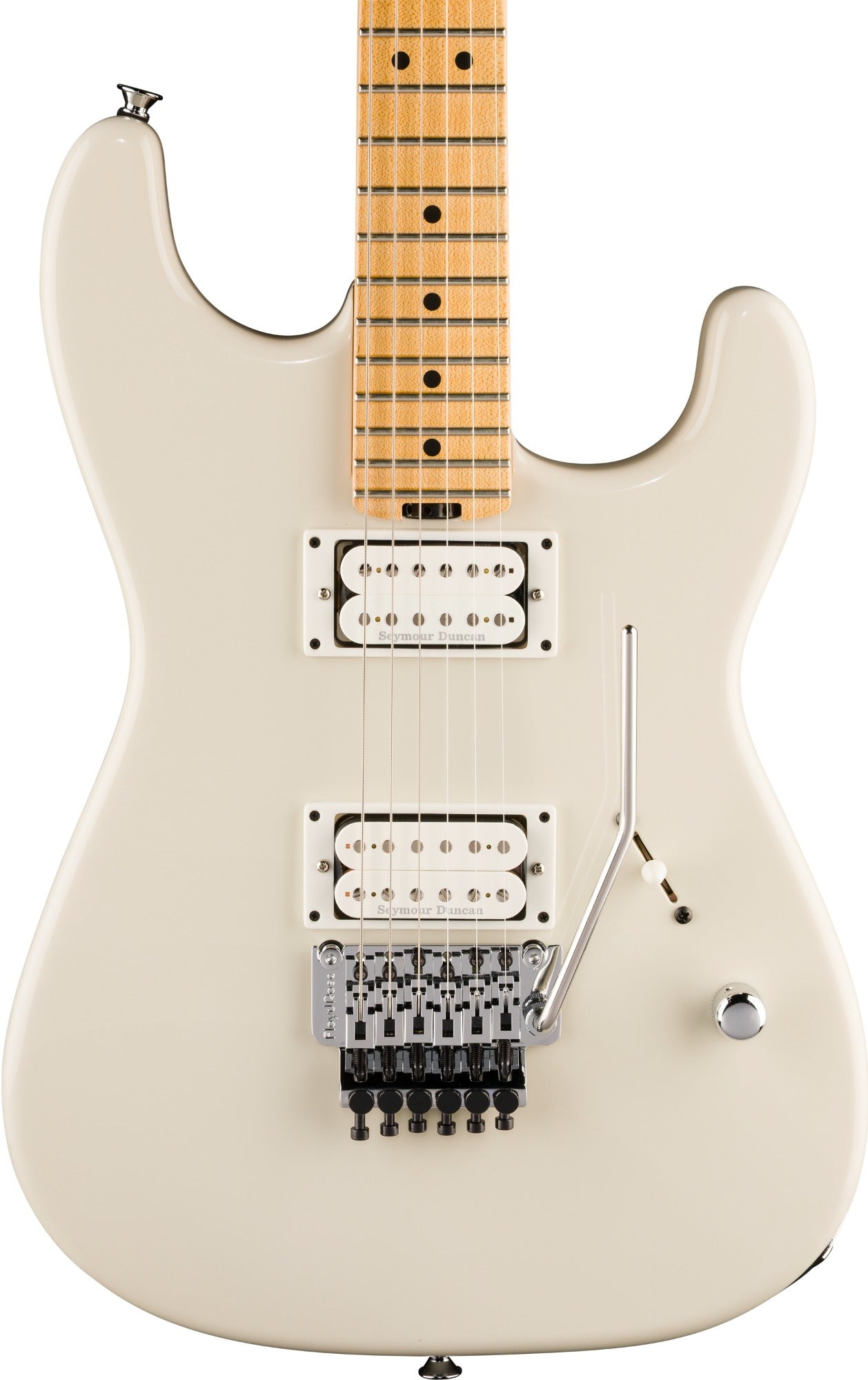 Charvel American Neo-Classic San Dimas Style 1 Floyd Rose Maple Guitar with Case Ivory Blitz