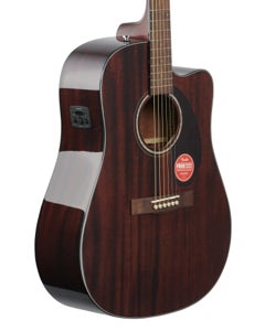 Fender CD140SCE Dread AE Guitar Walnut Neck All Mahogany with Case