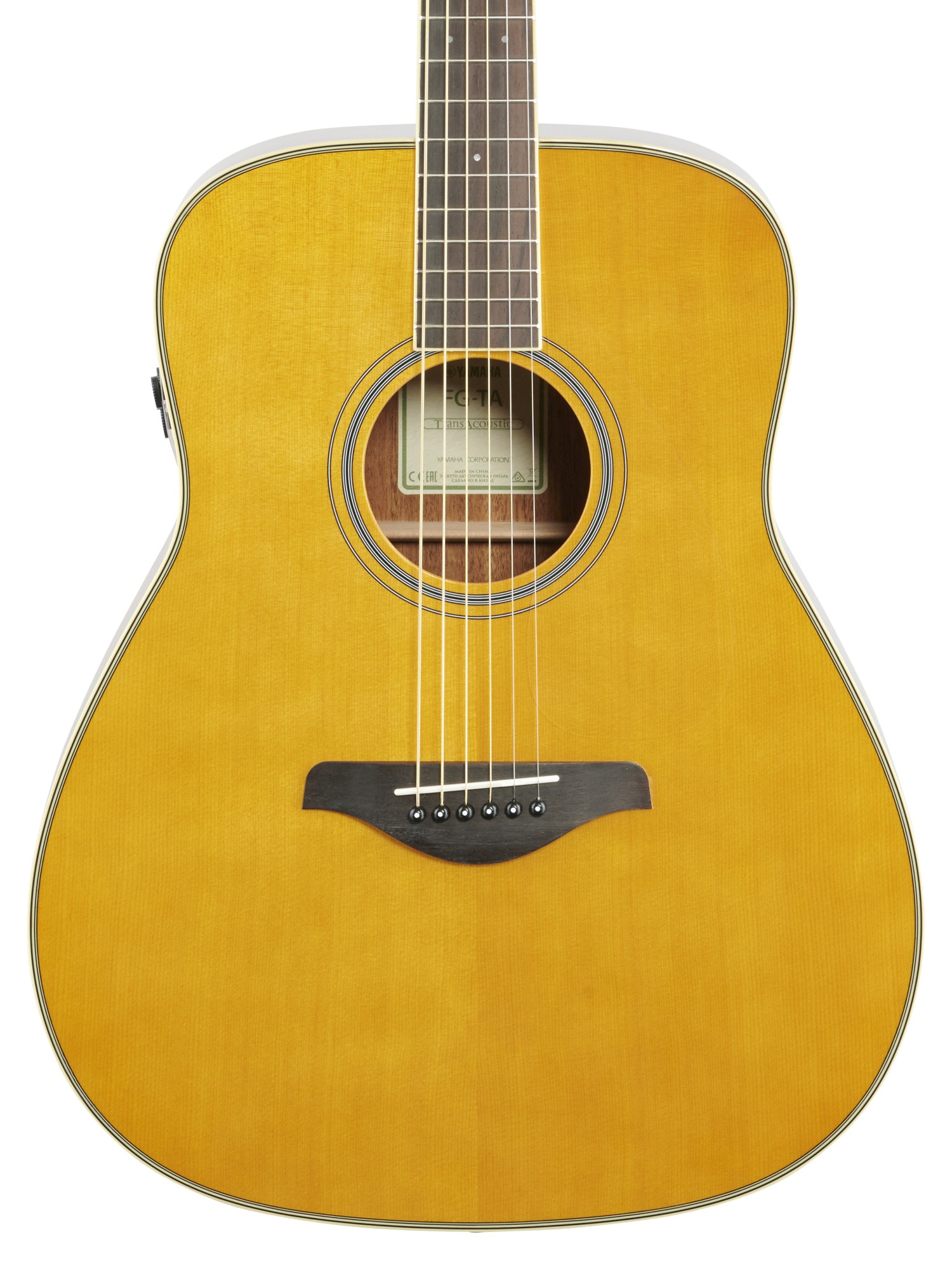 Yamaha FGTA Dreadnought Transacoustic Vintage Tint