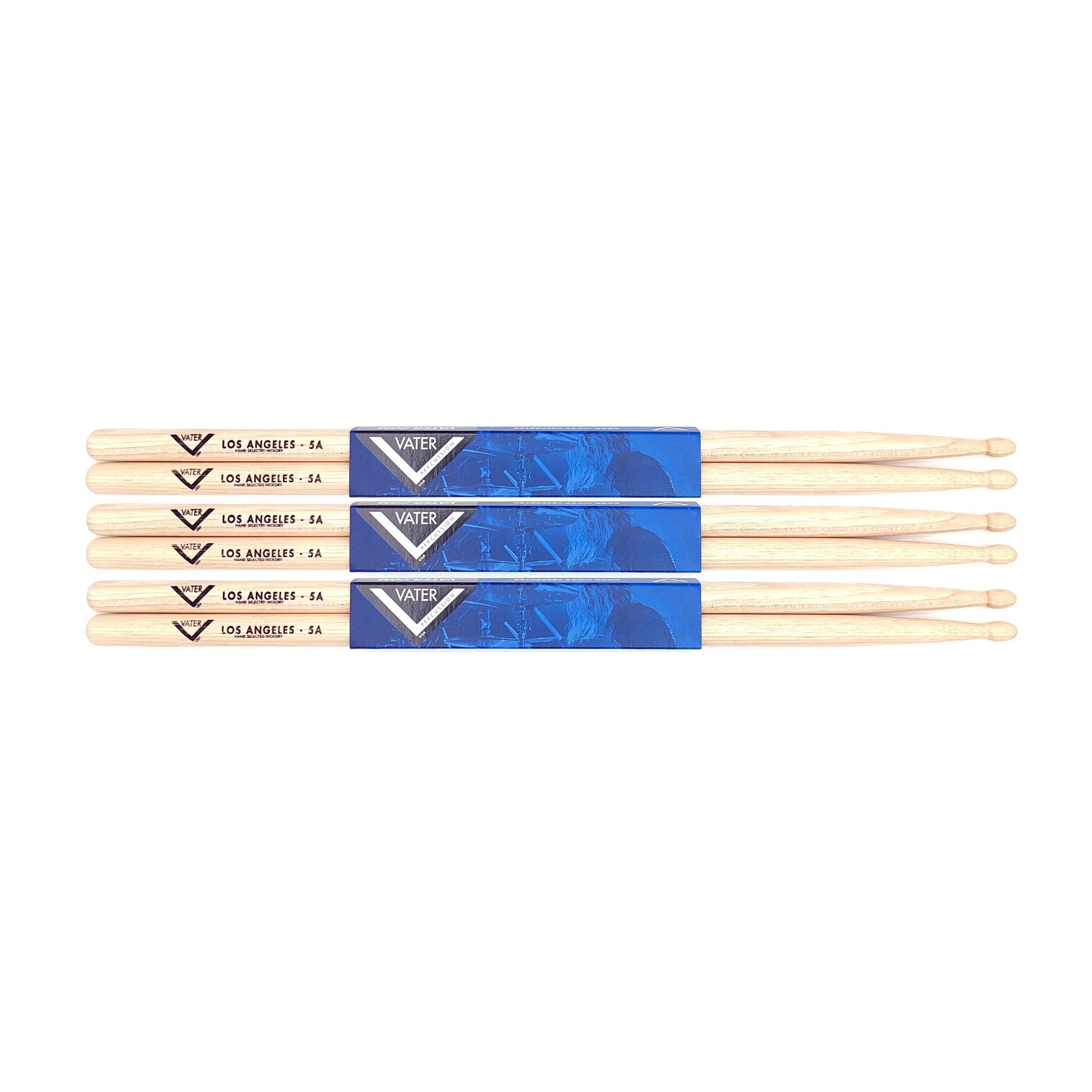 Vater 5A Hickory Wood Tip 3-Pack