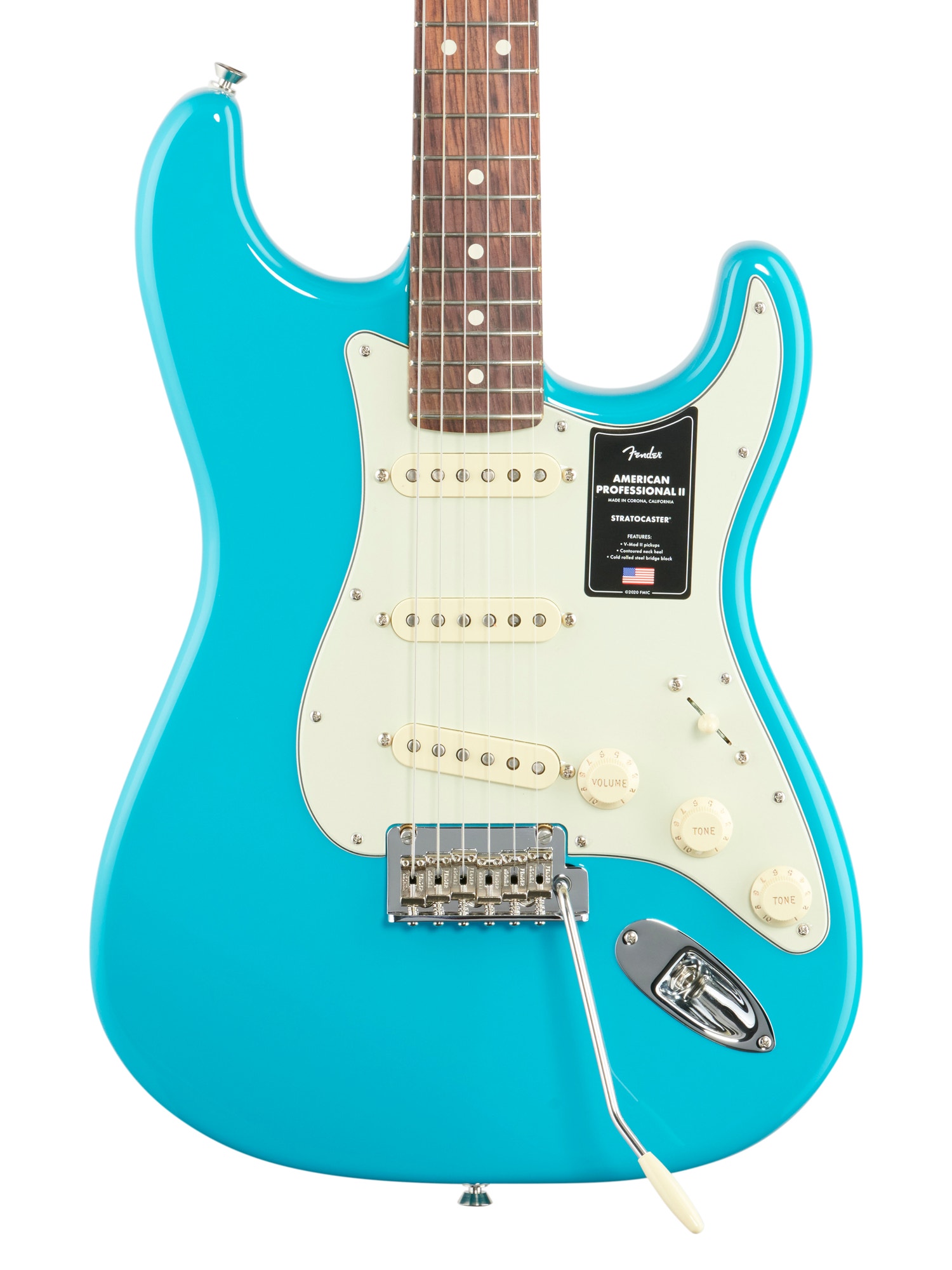 Fender American Pro II Stratocaster Rosewood Neck Miami Blue with Case