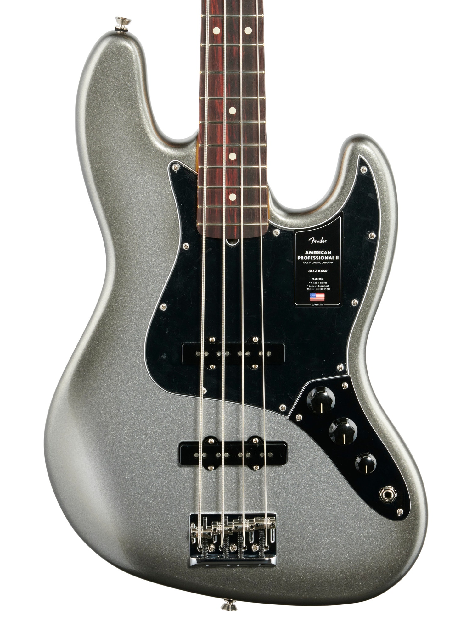 Fender American Pro II Jazz Bass RW Mercury W/C
