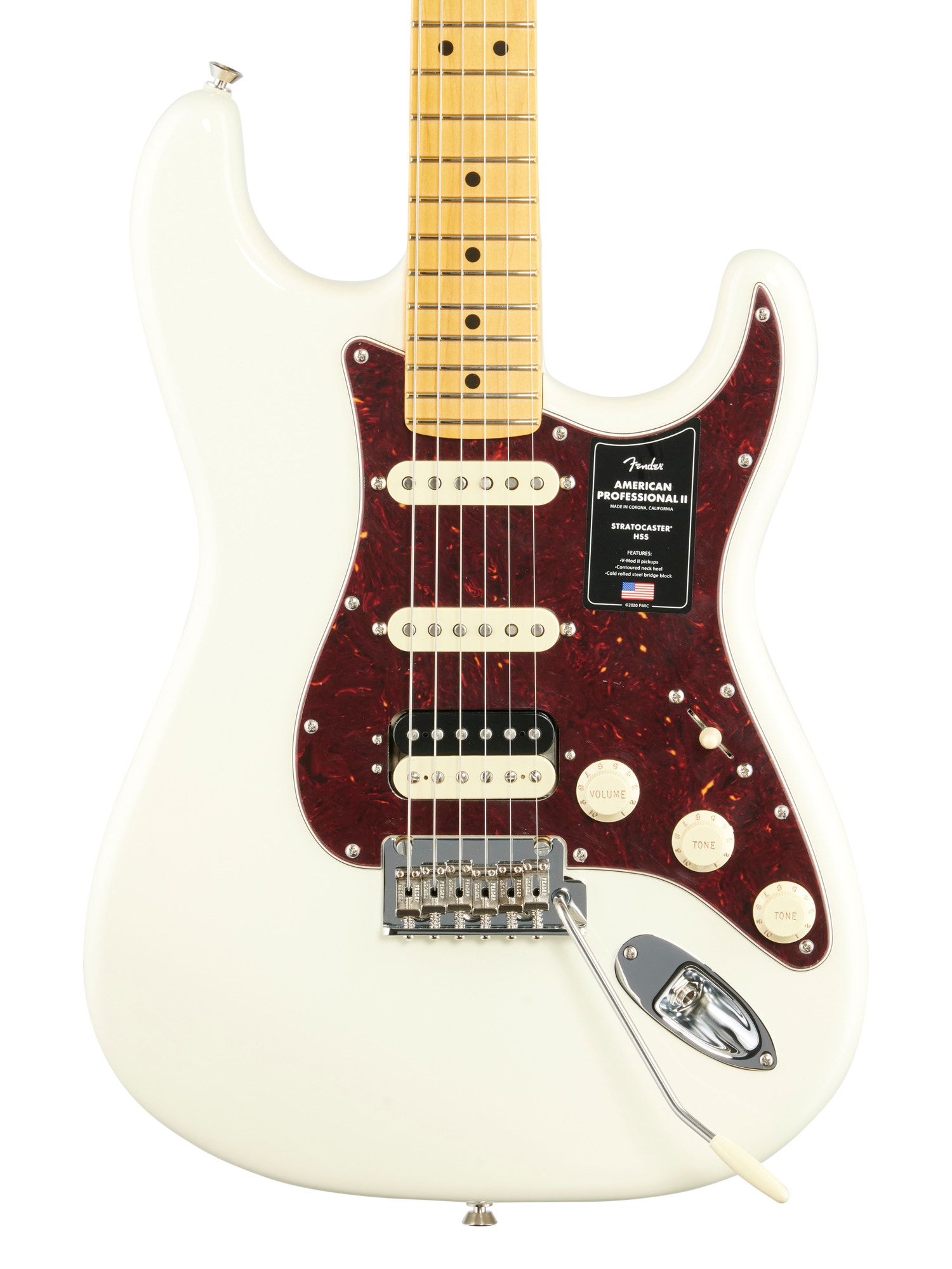 Fender American Pro II Stratocaster HSS Maple Neck Olympic White with Case