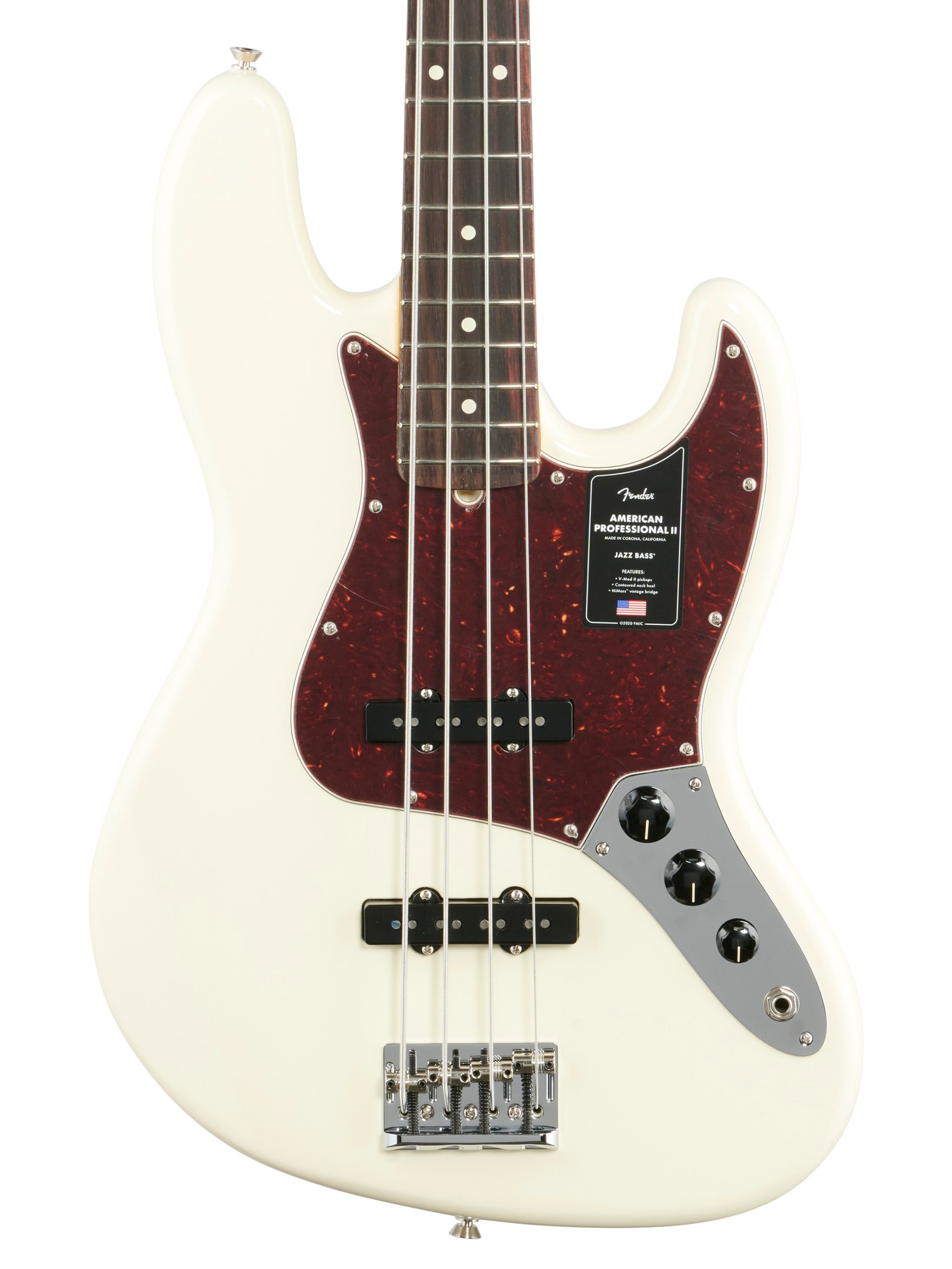 Fender Amer Pro II Jazz Bass RW Olympic White W/C