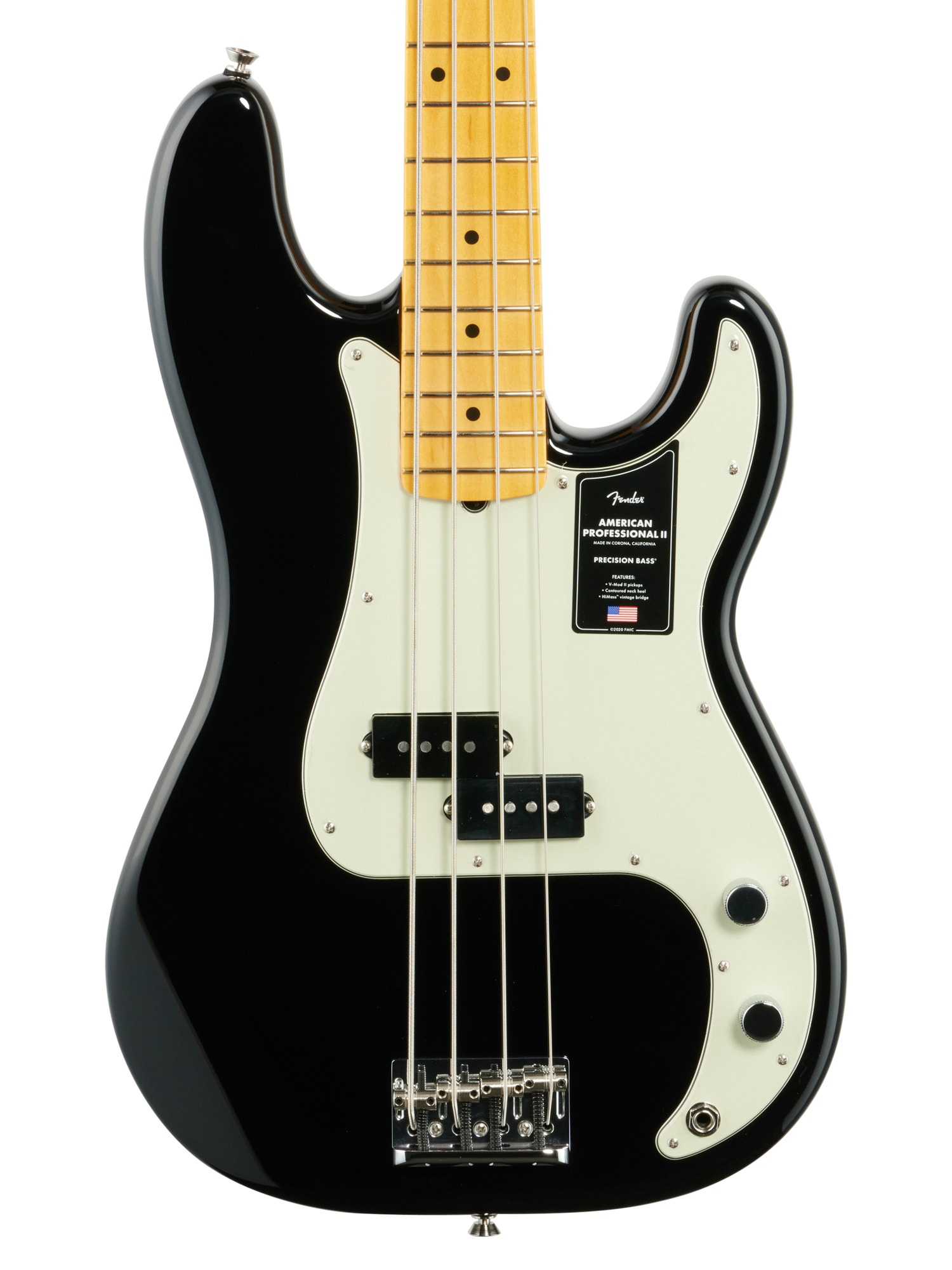 Fender American Pro II Precision Bass Maple Neck Black with Case