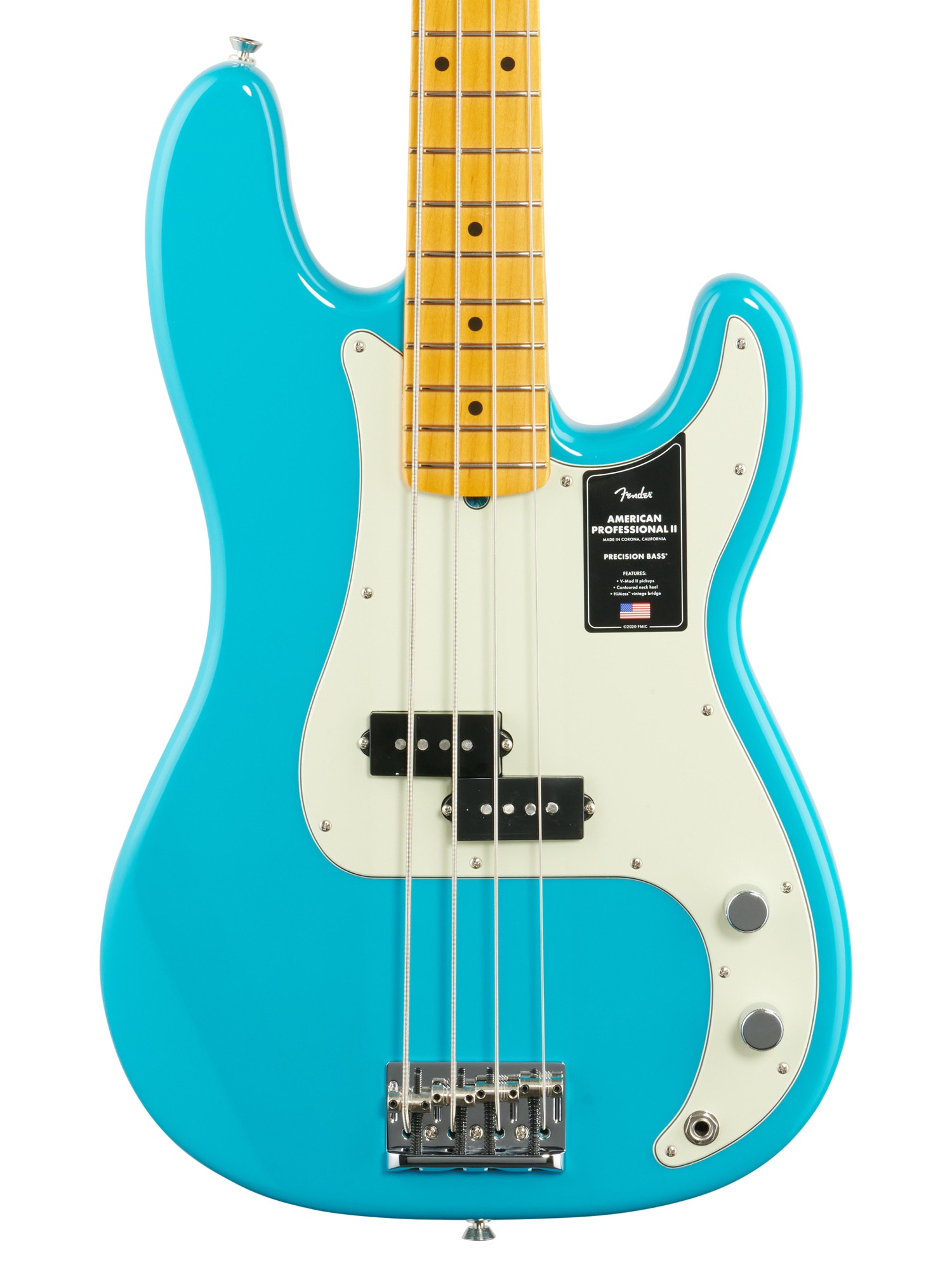 Fender Am Pro II Precision Bass MN Miami Blue W/C