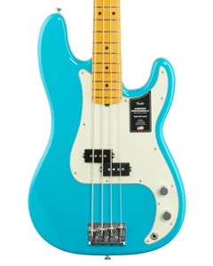 Fender Am Pro II Precision Bass MN Miami Blue W/C