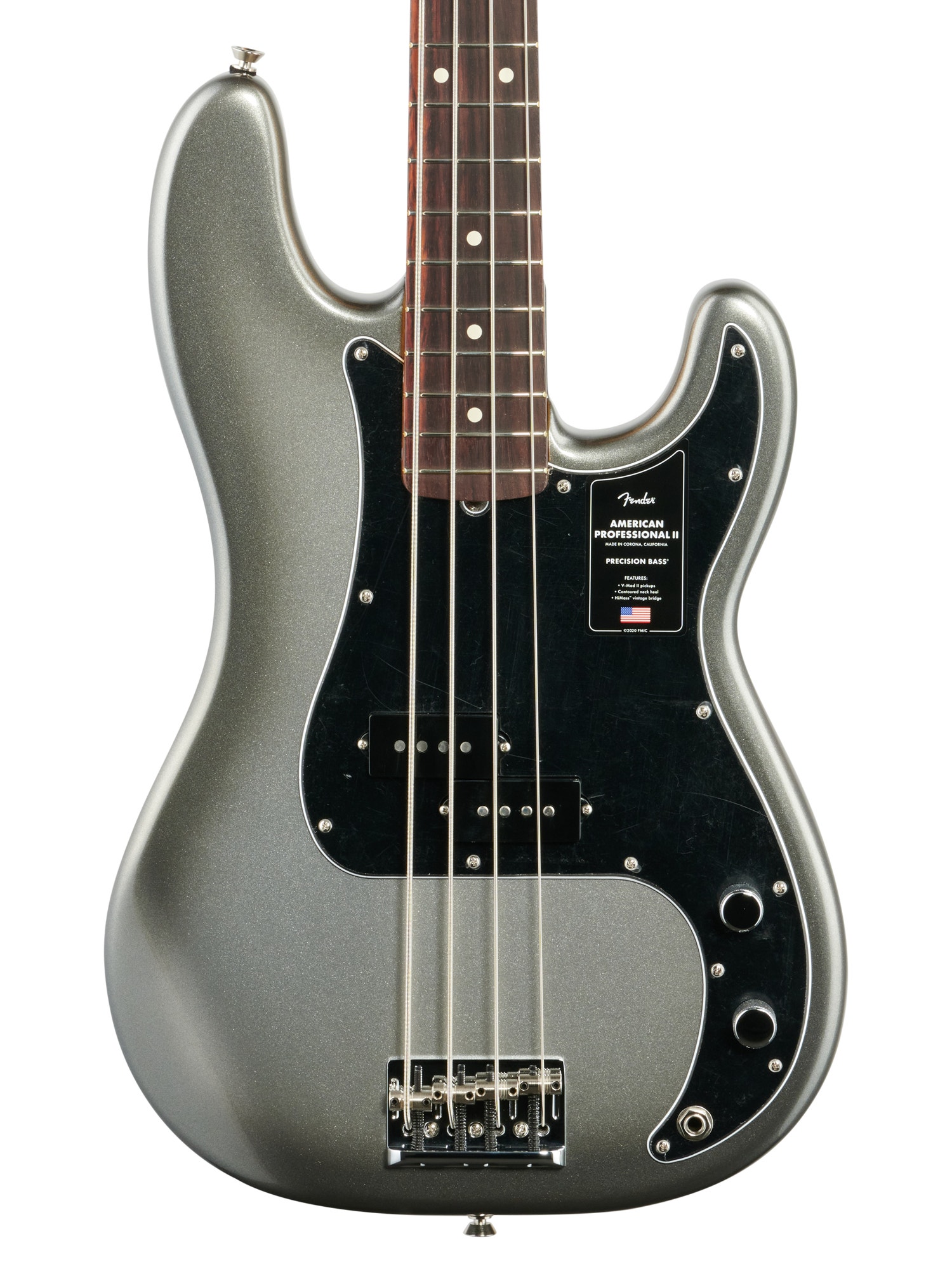 Fender American Pro II Precision Bass Rosewood Neck Mercury with Case