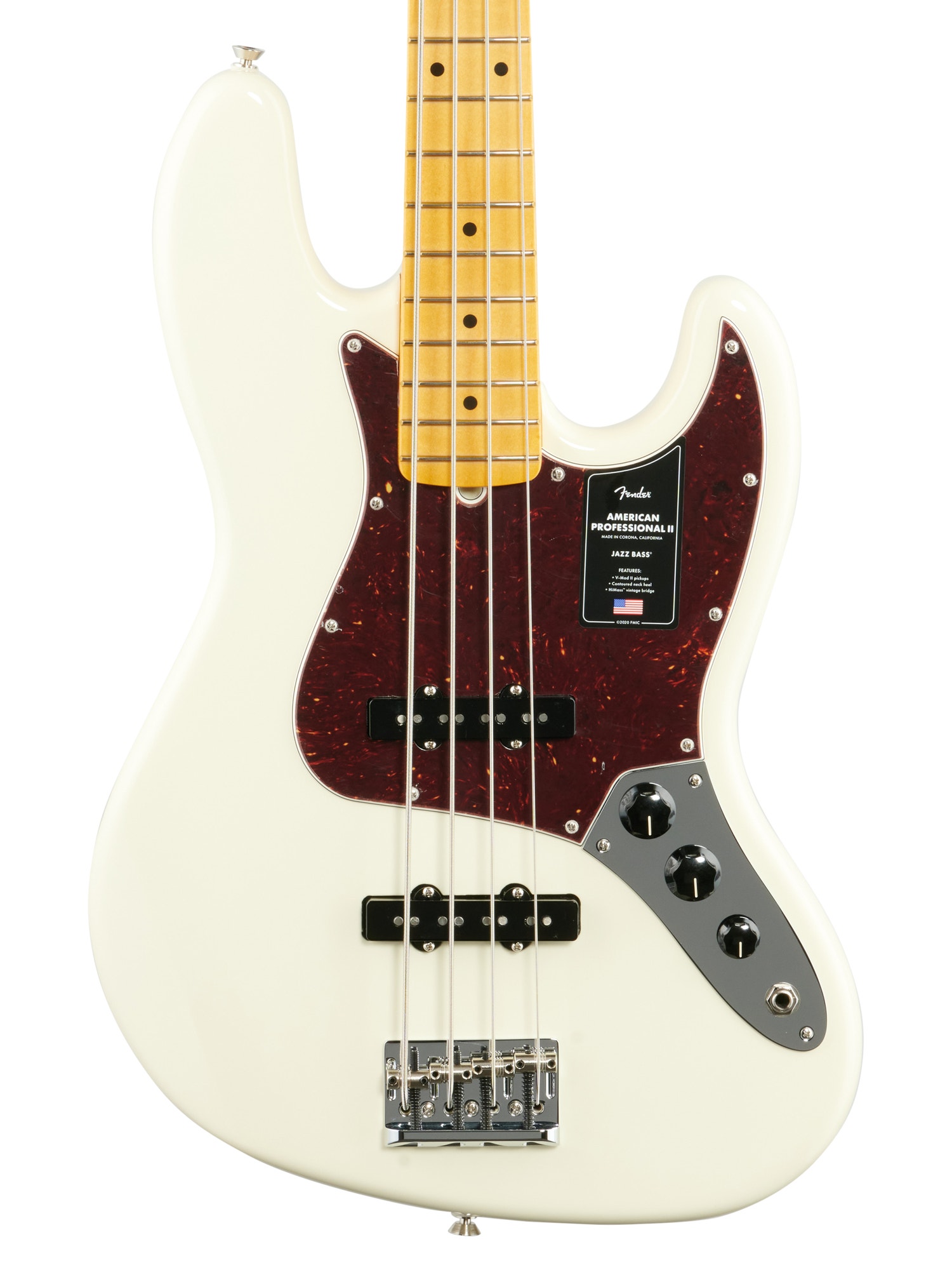 Fender American Pro II Jazz Bass Maple Neck Olympic White W/C