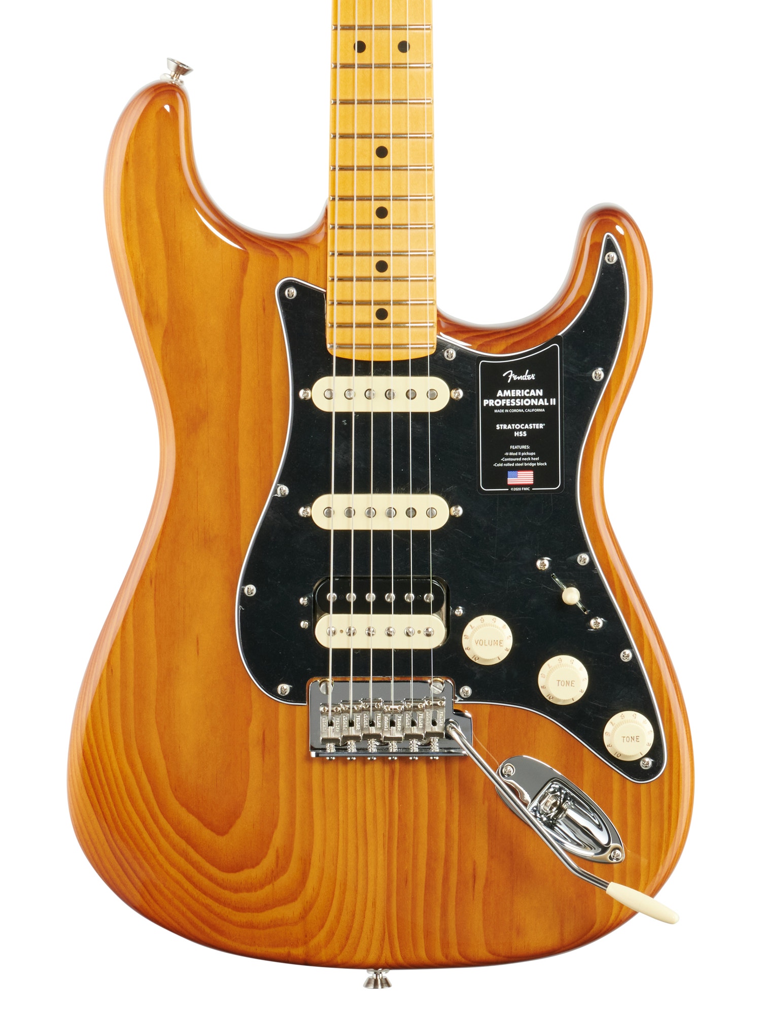 Fender American Pro II Stratocaster HSS Maple Neck Roasted Pine with Case
