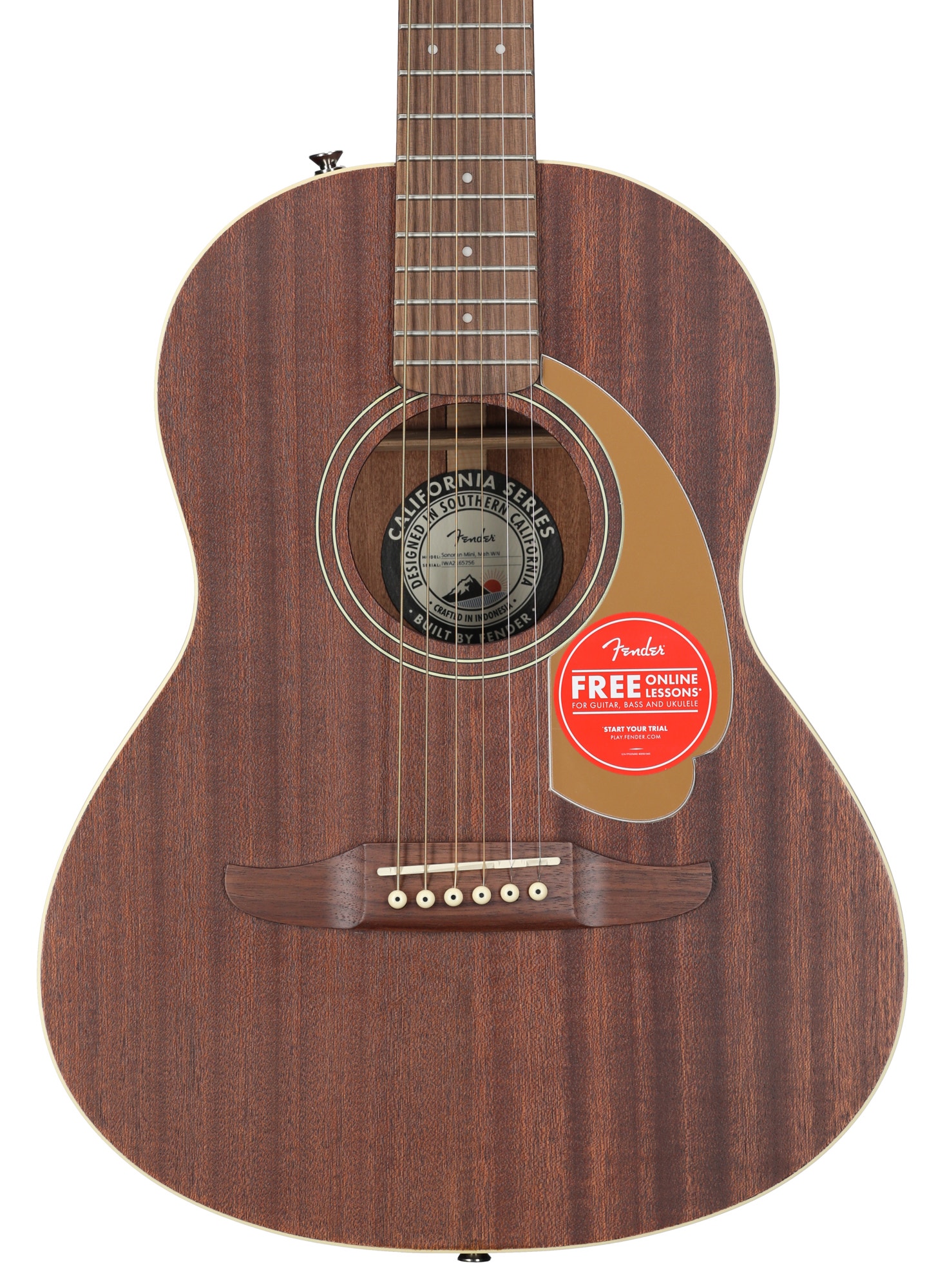 Fender Sonoran Mini Acoustic Guitar All Mahogany with Bag