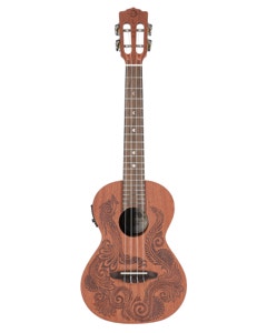 Luna Henna Dragon Mahogany Tenor A/E Ukulele with Gigbag