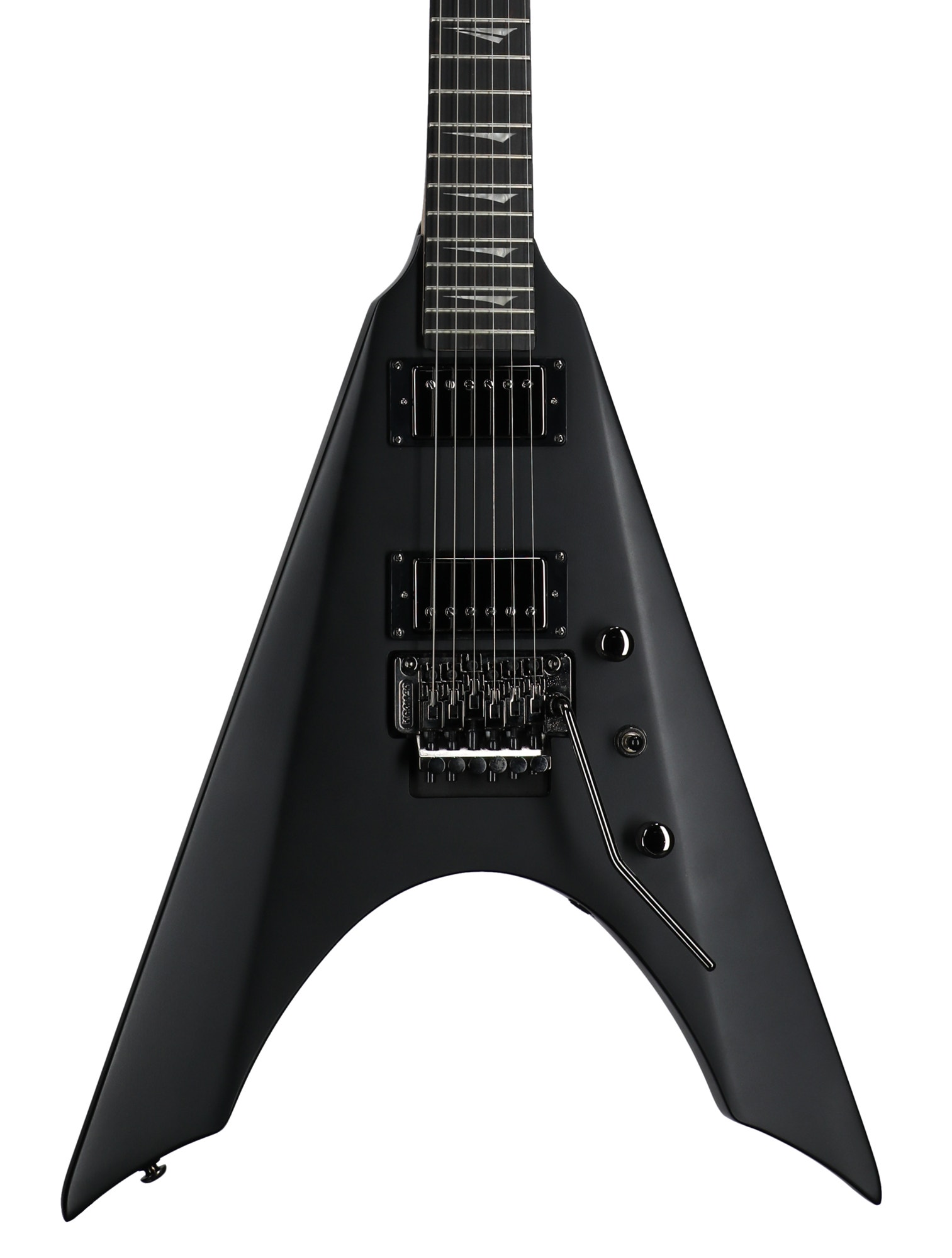 Kramer Nite V FR Guitar with Floyd Rose Satin Black with Nickel 