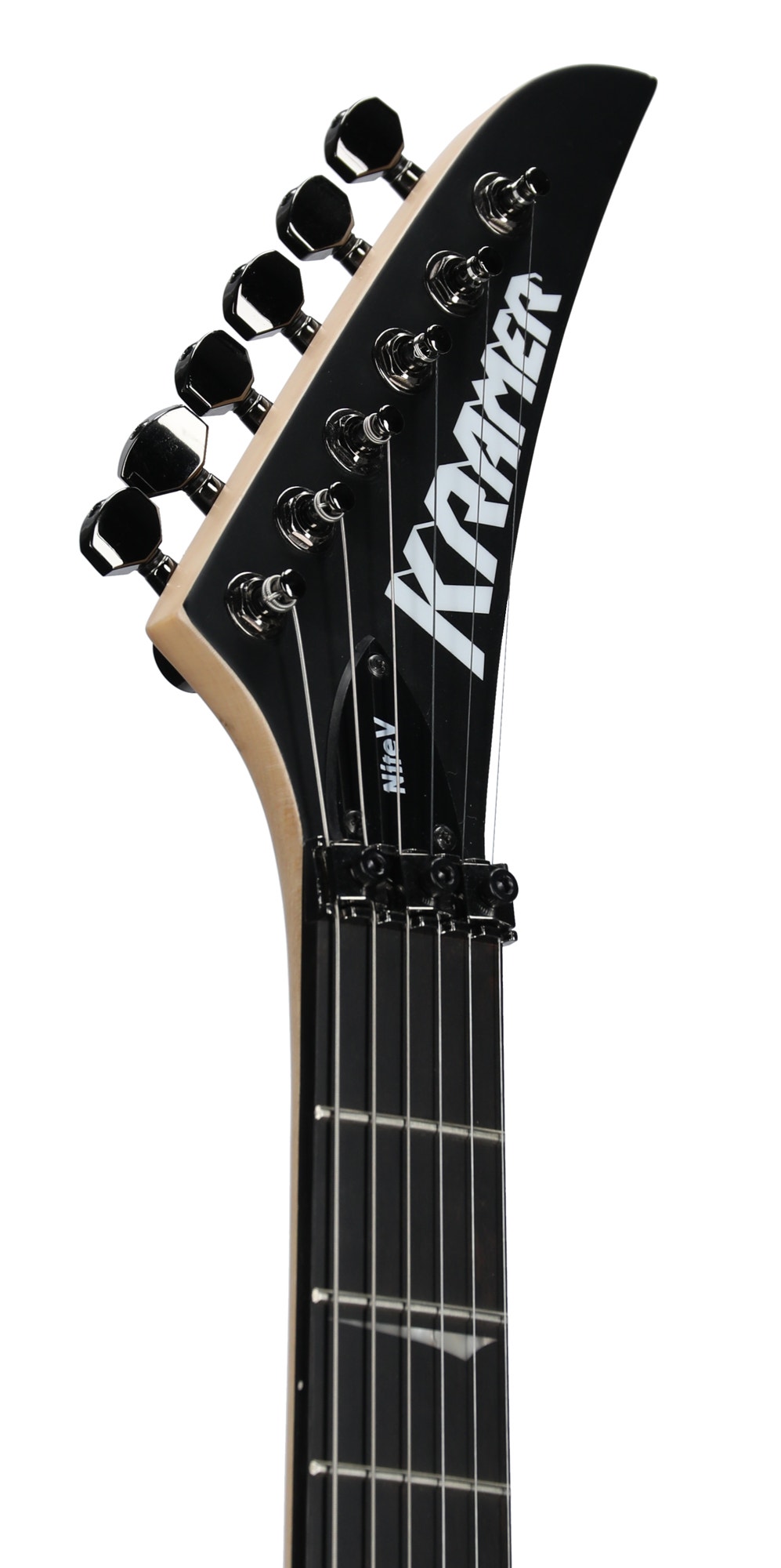 Kramer Nite V FR Guitar with Floyd Rose Satin Black with Nickel 
