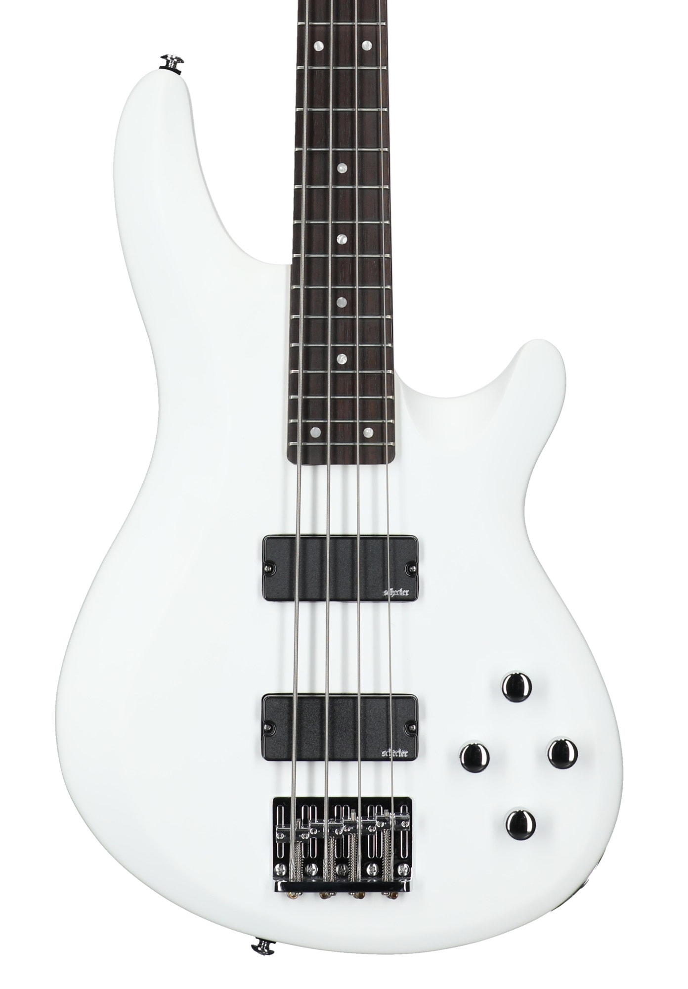 Schecter C-4 Deluxe Bass Satin White